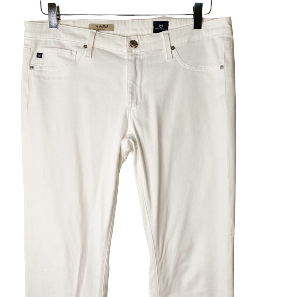 AG Adriano Goldschmied The Ballad Slim Boot Jeans Coastal Grandma White Size 29R - Picture 8 of 15